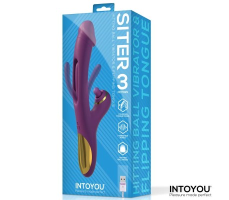 Siter Vibrador con Lengua Movimiento Flipping y Bola Golpeteo