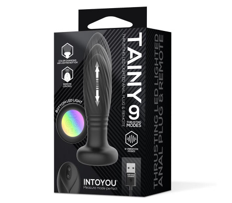 Tainy Plug Anal con Thrusting y Luces Led con Control Remoto