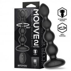 Mouve Plug Anal con Waving y Vibración con Control Remoto 2 Motores