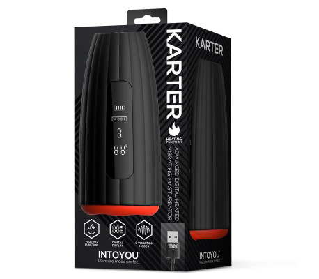 Karter Masturbador Avanzado con Vibración, Calor y Pantalla Digital