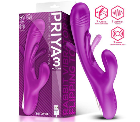 Priya Vibrador con Lengua con Movimiento Flipping