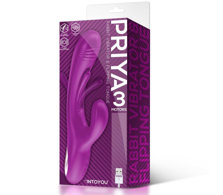 Priya Vibrador con Lengua con Movimiento Flipping