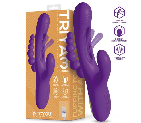 Triya Vibrador con Lengua Flipping y Cadena Anal