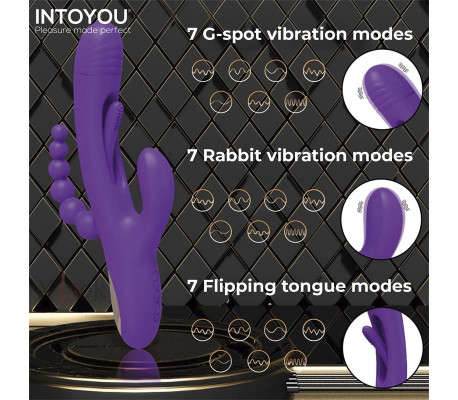 Triya Vibrador con Lengua Flipping y Cadena Anal