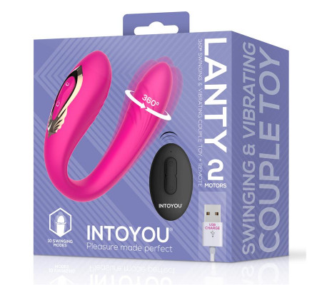Lanty Vibrador para Parejas con Oscilación 360º y Control Remoto