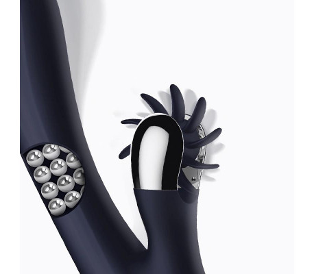Royalspace Vibrador con Lenguas Estimuladoras y Bolas Internas 360º Azul