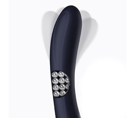 Royalspace Vibrador con Lenguas Estimuladoras y Bolas Internas 360º Azul