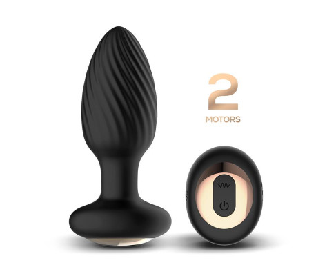 Drago Plug Anal Vibración, Movimiento Twister 360º y Control Remoto