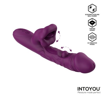 Bella Vibrador Doble Bola Cosquilleante y Mordisqueo 3 Motores
