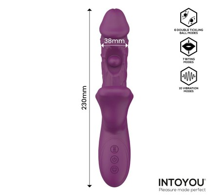 Bella Vibrador Doble Bola Cosquilleante y Mordisqueo 3 Motores