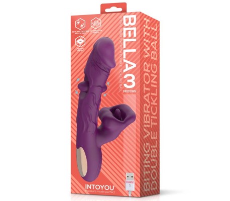 Bella Vibrador Doble Bola Cosquilleante y Mordisqueo 3 Motores