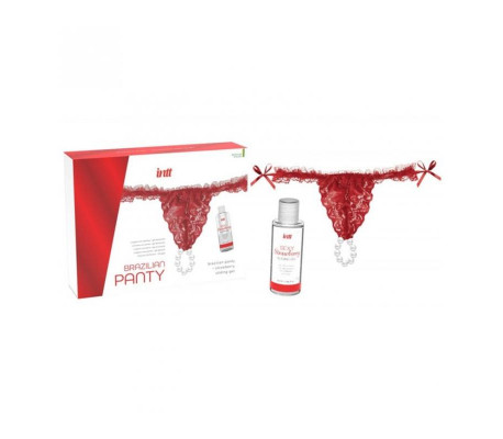 Braguita Brasileña con Gel Deslizante Base Agua de Fresa 50 ml