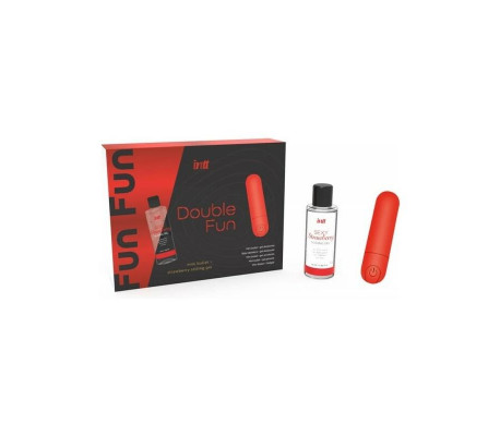Set Mini Bala Vibradora y Gel Deslizante Fresa 50 ml