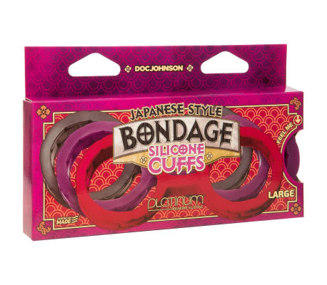 Esposas Japonesas para Bondage Silicona Premium Talla L Púrpura
