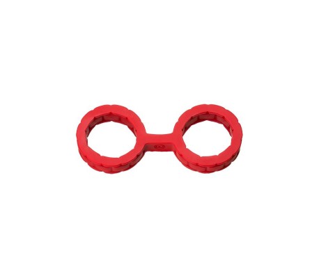 Esposas Japonesas para Bondage Silicona Premium Talla S Rojo