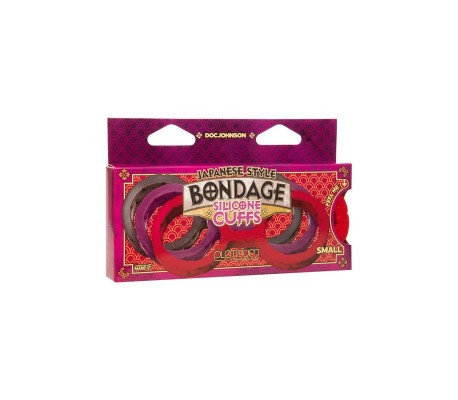 Esposas Japonesas para Bondage Silicona Premium Talla S Rojo