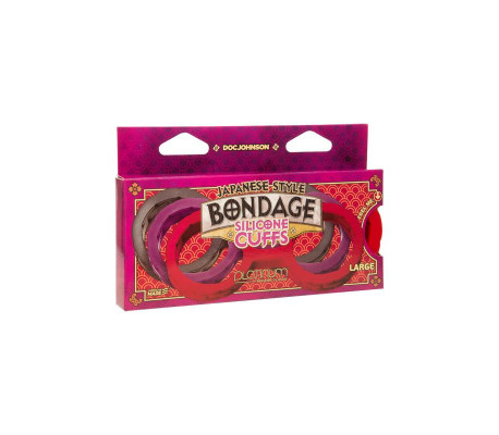 Esposas Japonesas para Bondage Silicona Premium Talla L Rojo
