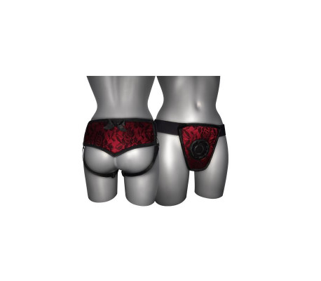 Arnés de Luxe Con Espalda Rojo S - XL