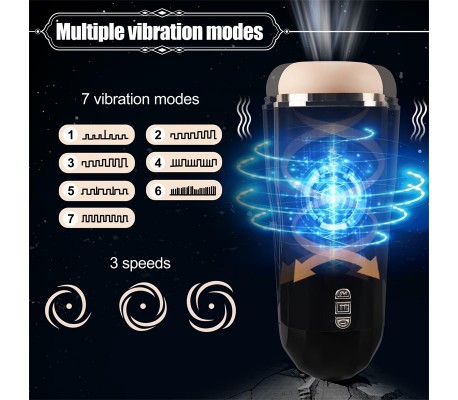 Snow Masturbador Manual Automático Vibración y Succión