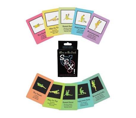 Juego de Cartas Glow in the Dark Sex! Cards Brillan en la Oscuridad
