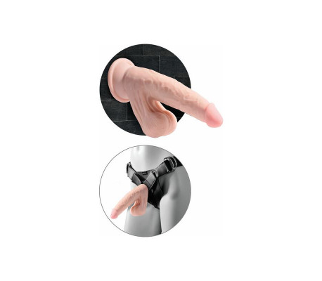 Dildo Triple Densidad Testiculos Oscilantes 8