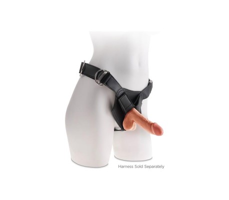 Dildo Triple Densidad con Testículos 6.5 Caramelo