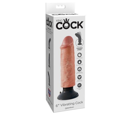 King Cock Vibrador Realistico 6 - Color Natural