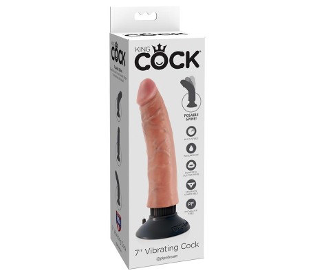 King Cock  Vibrador Realístico 7 - Color Natural