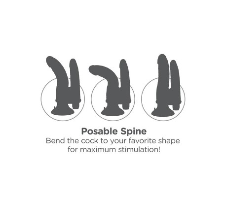 King Cock Vibrador Doble 8 - Color Negro