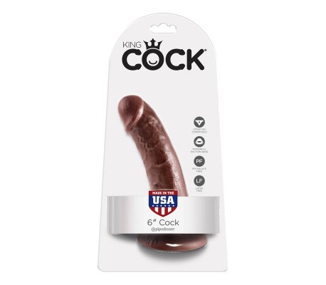 King Cock Pene de 6 - Color Marrón