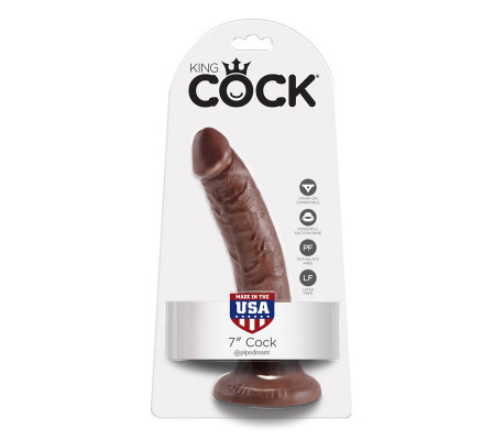 King Cock Pene de 17,78 cm - Color Marrón