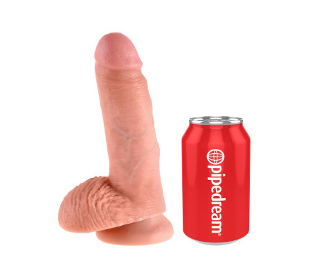 King Cock Pene con Testículos de 7 - Color Natural