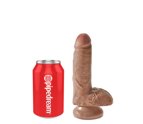 King Cock Pene con Testículos de 7 - Bronceado