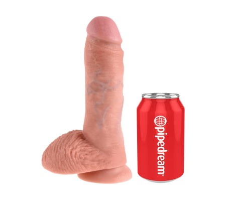 King Cock Pene con Testículos de 8 - Color Natural