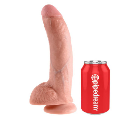 King Cock Pene con Testículos de 9 - Color Natural