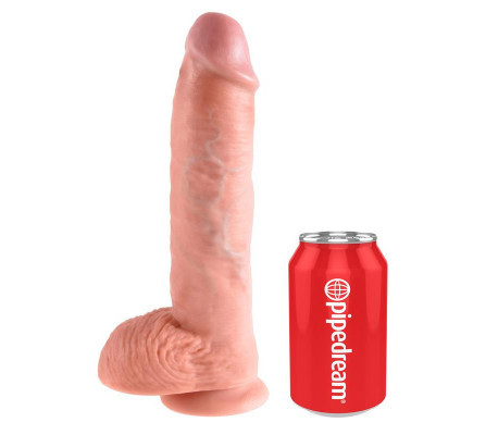 King Cock Pene con Testículos de 10  - Color Natural