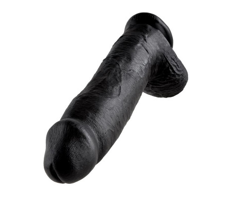 Pene con Testículos de 12 Color Negro