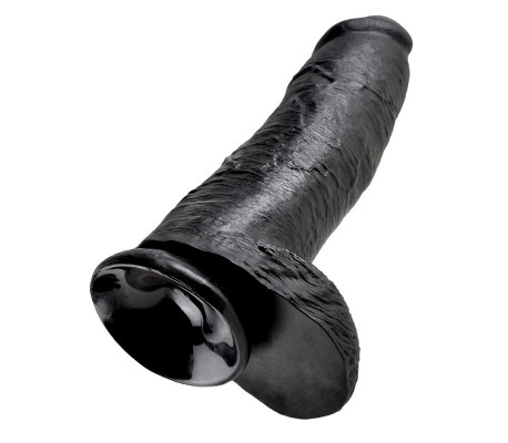 Pene con Testículos de 12 Color Negro