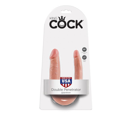 King Cock Pene Doble Penetración Pequeño 5 - Color Natural