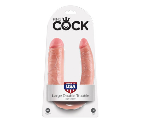 King Cock Pene Doble Penetración Grande - Color Natural