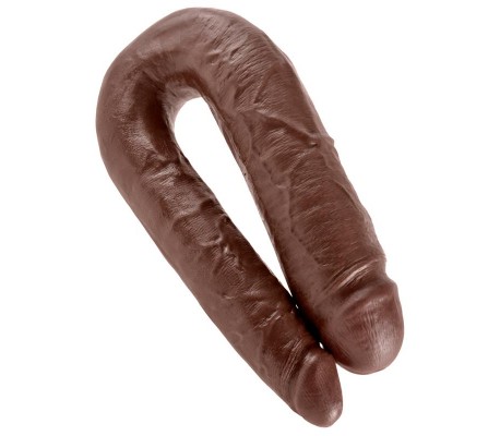 King Cock Pene Doble Penetración Grande - Color Marrón