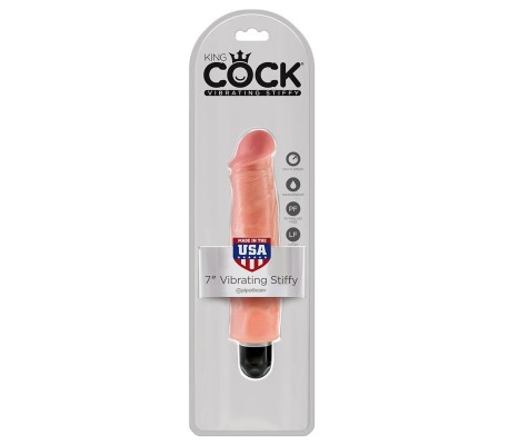 King Cock Vibrador Stiffy de 7 - Color Natural