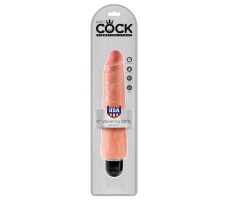 King Cock Vibrador Stiffy de 9 - Color Natural