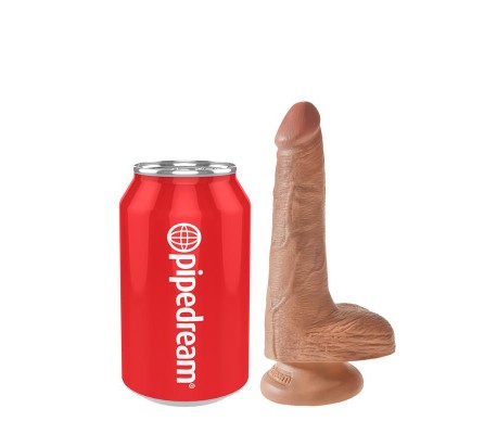 King Cock Pene con Testículos de 6 - Bronceado