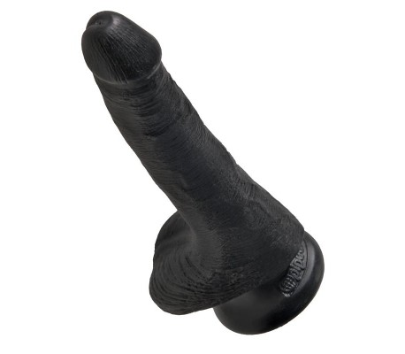 King Cock Pene con Testículos de 6 - Color Negro