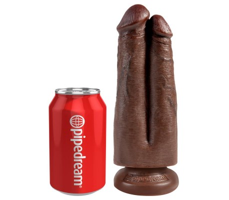 Pene Doble Two Cocks One Hole Marrón 7