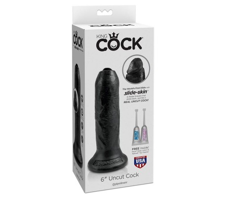 Dildo Realista con Glande Retráctil Color Negro 6
