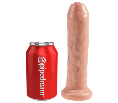 King Cock Dildo Realista con Glande Retractil Color Natural 7