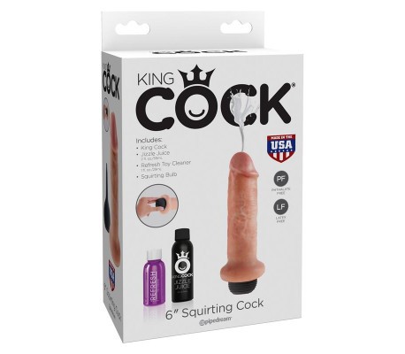 King Cock Dildo Eyaculador 6 Color Natural