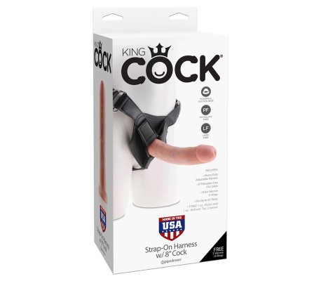 Arnés Ajustable con Dildo 8 Color Natural